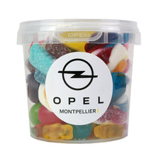 Charger l&#39;image dans la galerie, exemple de notre personnalisation par étiquettes avec notre client Opel Montpellier.
